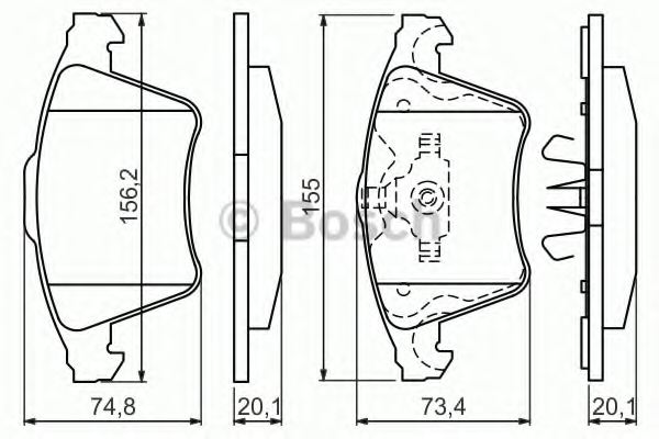 BOSCH 0 986 494 202 Brake Pad Set, disc brake